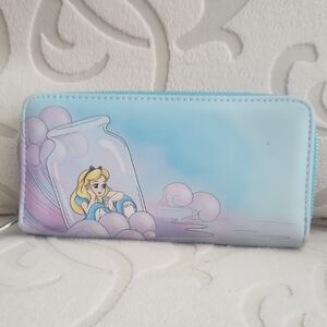 Loungefly Blue and Purple Alice And Wonderland Wallet